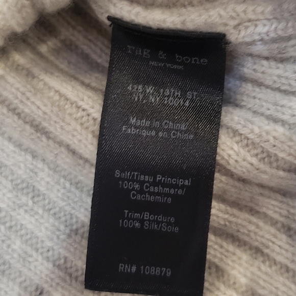 Rag & Bone - Ribbed Bell Sleeve Cashmere Sweater - Picture 6 of 9